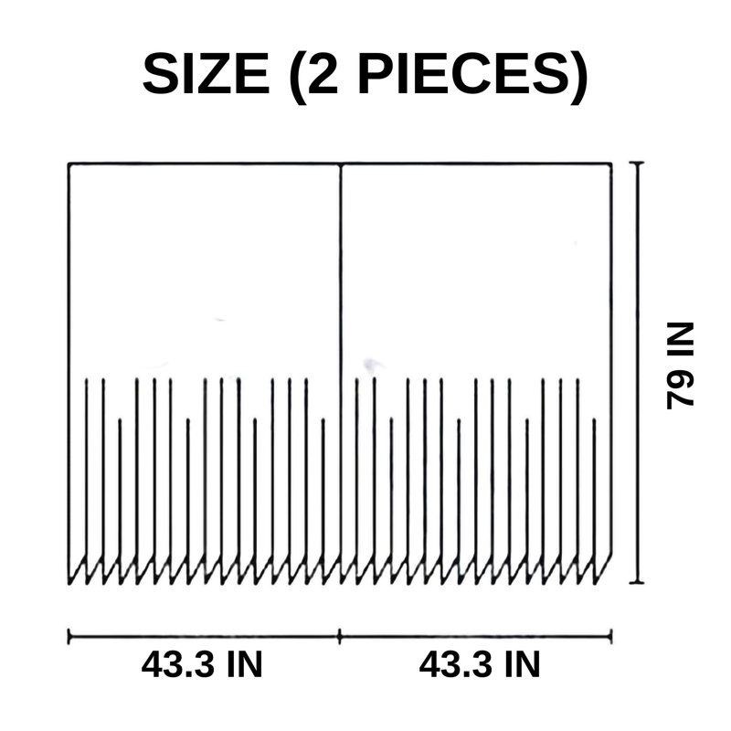 Casaculina Grey Water Repellent Fabric Shower Curtain 2 Pieces In 1 Pack (Length 79 In, 1 Piece